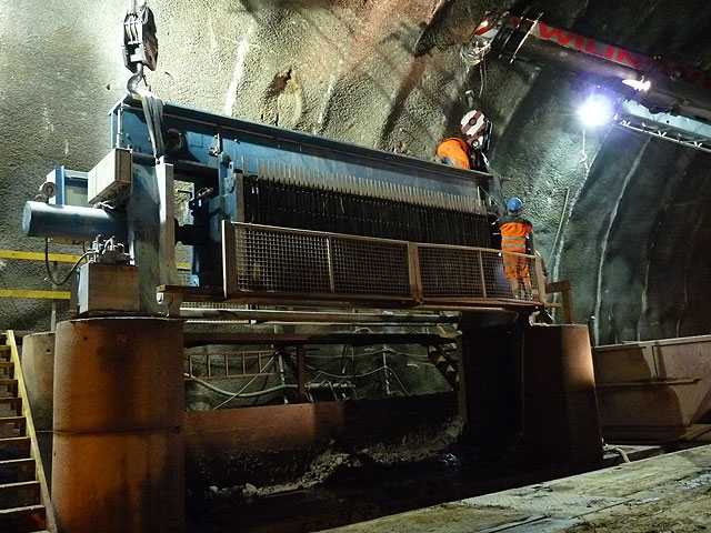 Kammerfilterpresse REWA im Tunnelbau / Spezialtiefbau